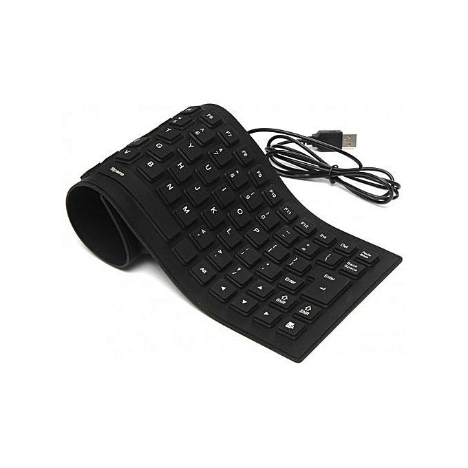 Clavier flexible USB - Noir