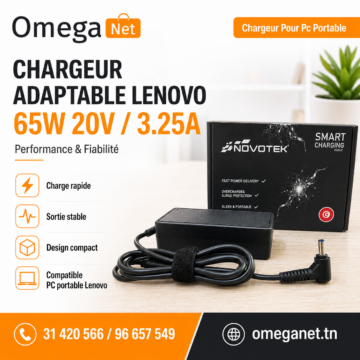 Chargeur Adaptable Lenovo 65W 20V 3.25A 1 Chargeur Adaptable Lenovo 65W