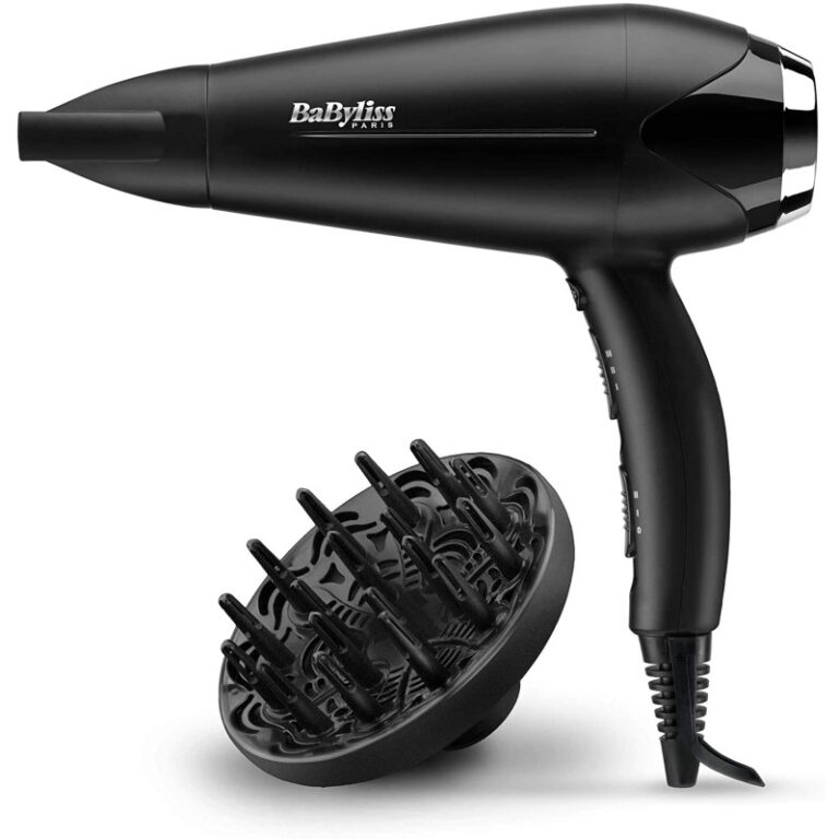 SÈCHE-CHEVEUX BABYLISS TURBO SHINE D572DE / 2200 W / NOIR & ARGENT