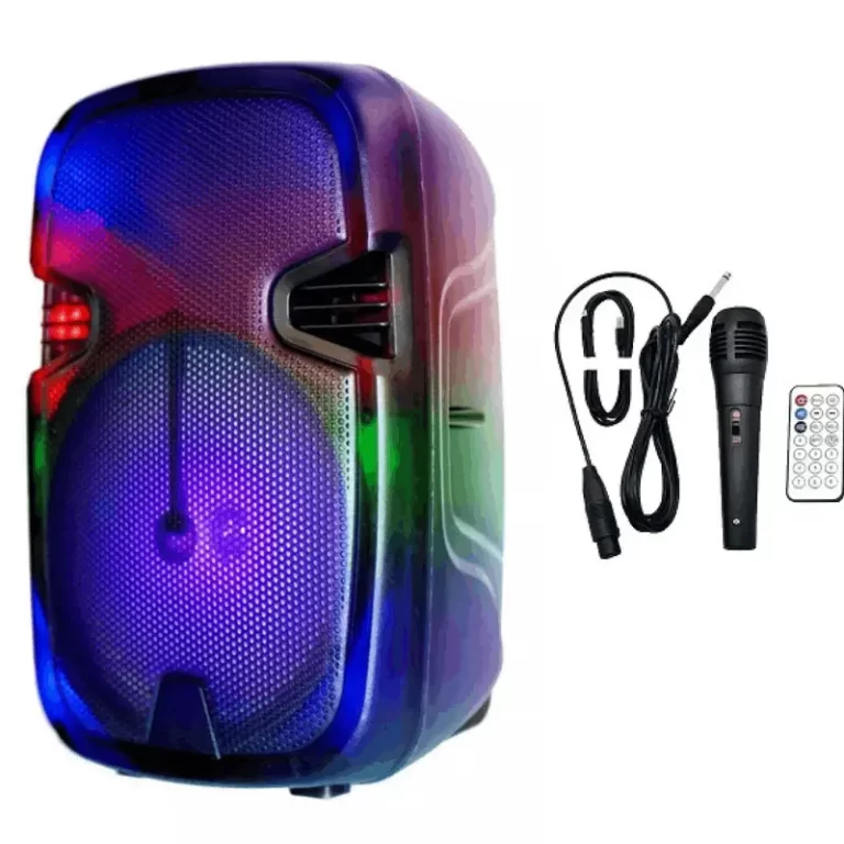 HAUT PARLEUR BLUETOOTH RGB AVEC TÉLÉCOMMANDE 8'' - PK-29