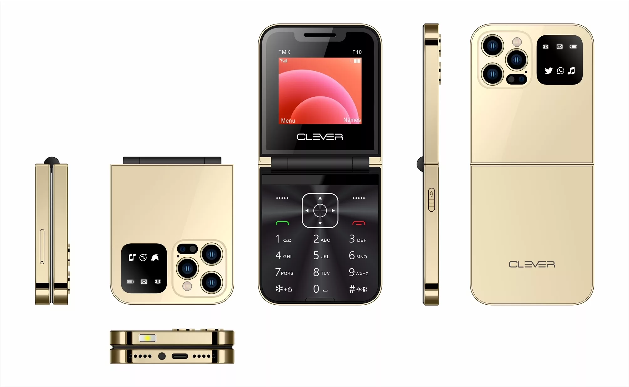 TELEPHONE PORTABLE CLEVER F10 GOLD