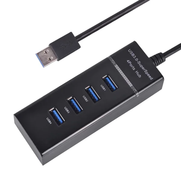 HUB USB 4 PORTS USB 3.0 / NOIR