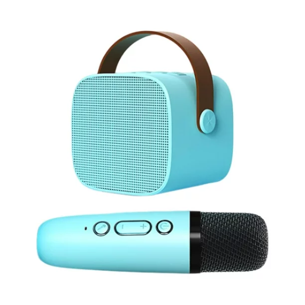 Haut Parleur Bluetooth Karaoke avec Microphone Sans Fil - CESAR K1 - Bleu