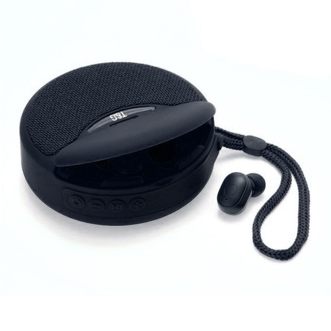 HAUT PARLEUR BLUETOOTH AVEC ECOUTEUR SANS FIL 2EN1 TG808 / NOIR