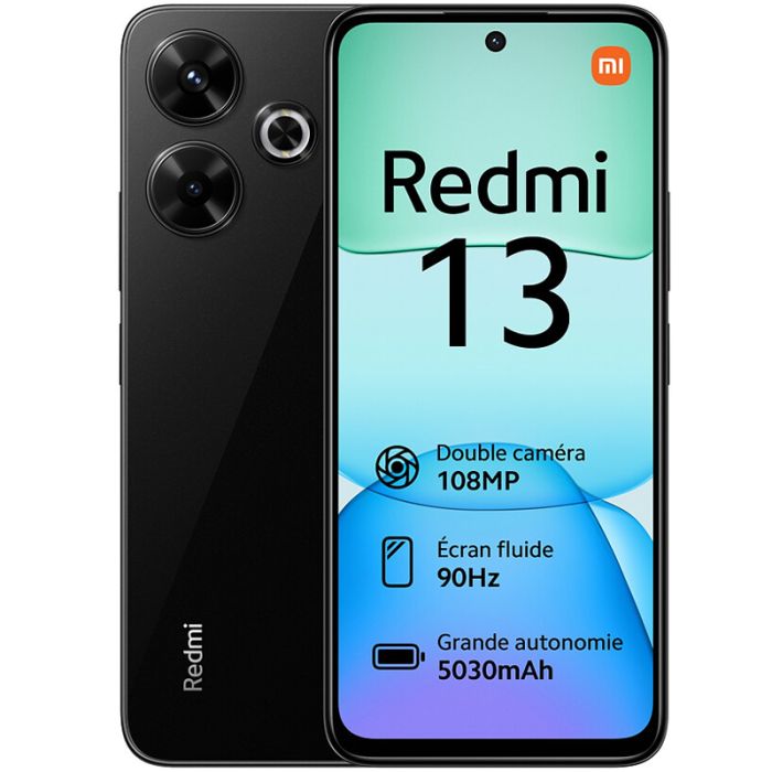 Smartphone XIAOMI Redmi 13 6Go 128Go - Noir