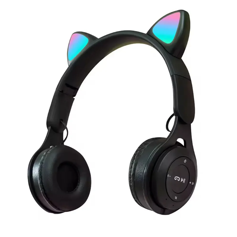 Casque Bluetooth Oreilles de Chat KWY-Y08 / NOIR