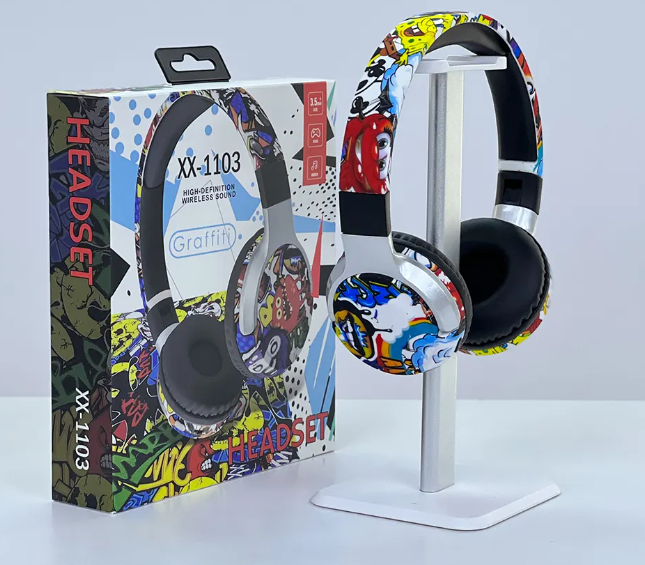 Casque Sans Fil Bluetooth Graffiti XX-1103 / Noir