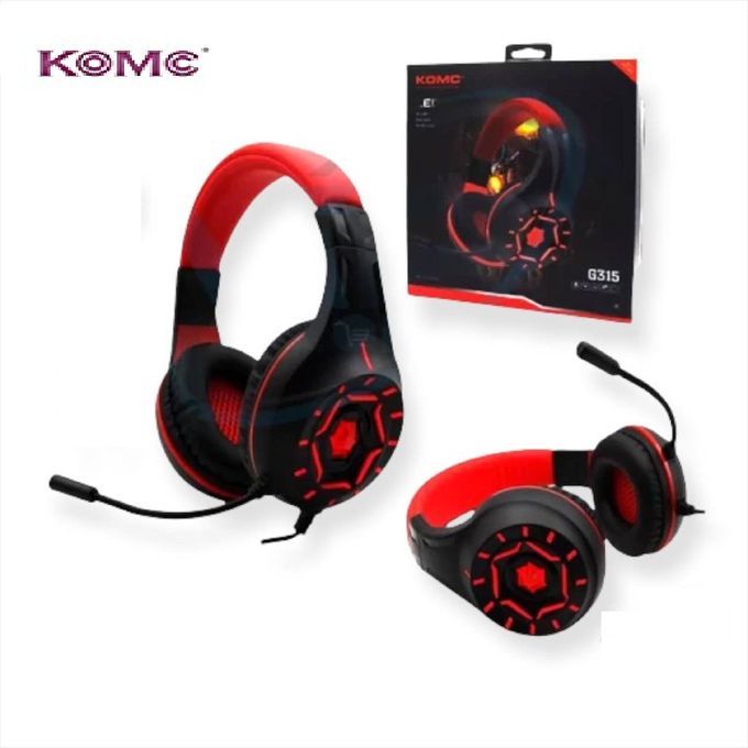 Casque Gaming Komc G315 Led PC/PS4 Rouge