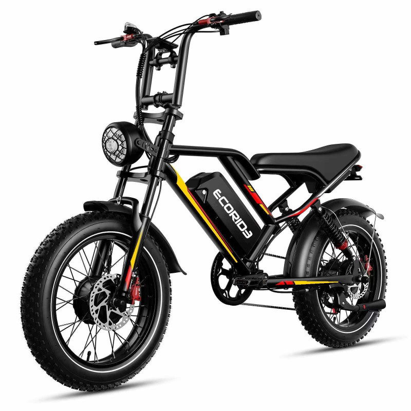 Bicyclette Electrique Ecoride ER2 1000 Watts Noir