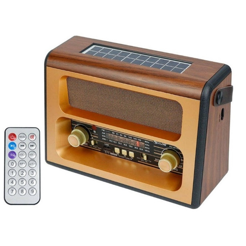 Haut Parleur Portable Radio FM Meier RX-BT89SQ - Marron