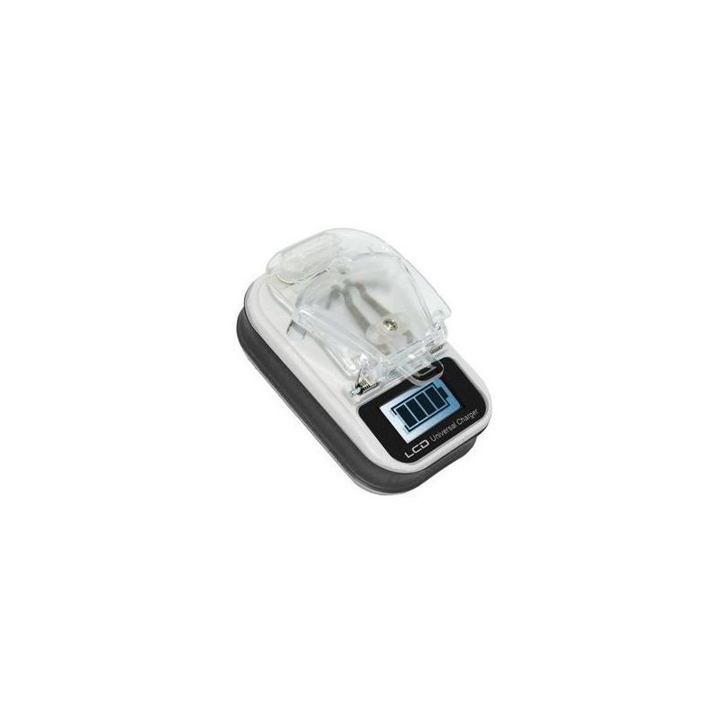 Chargeur Batterie universel avec Ecran LCD / Blanc