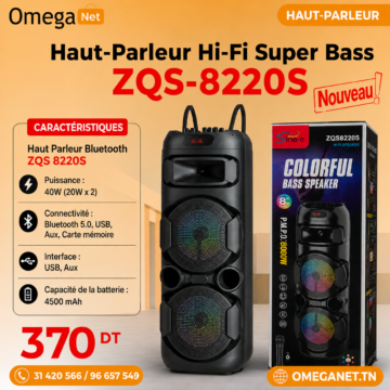 Haut Parleur HI-FI SUPER BASS ZQS-8220S