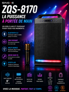 haut-parleur Sing-e ZQS8170 1 Sing-e ZQS8170 Speaker Portable BT