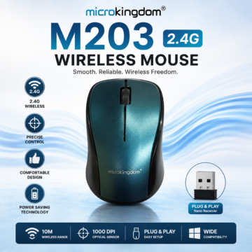 Souris Sans Fil MICROKINGDOM M203 2.4G 1 Souris Sans Fil