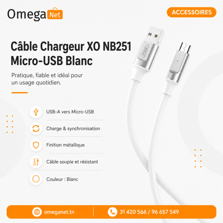 Câble Chargeur XO NB251 Micro-USB Blanc