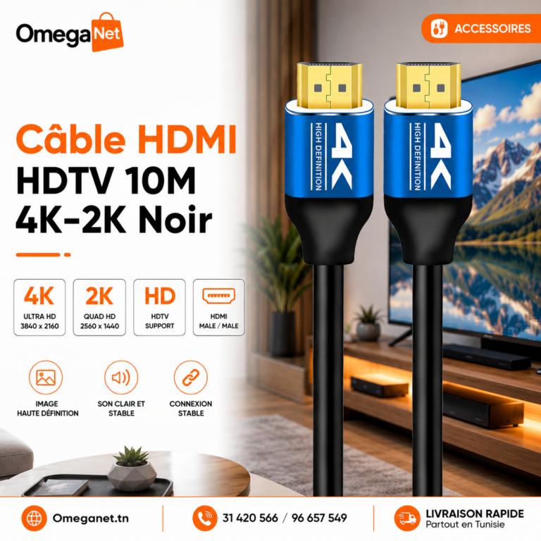 Câble HDMI HDTV 10M 4K-2K Noir 4 Câble HDMI