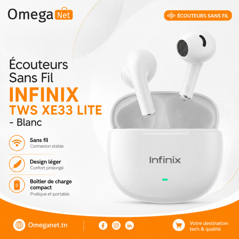Écouteurs Sans Fil INFINIX TWS XE33 LITE - Blanc 4 Écouteurs Sans Fil INFINIX