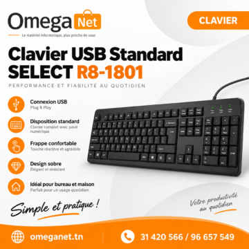 Clavier USB Standard SELECT R8-1801 4 R8-1801