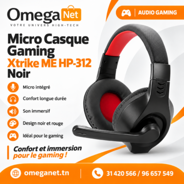 Micro Casque Gaming Xtrike ME HP-312 Noir 4 Xtrike ME HP-312