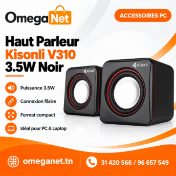Haut-Parleur KISONLI V310 3.5W – Noir 4 Haut-Parleur KISONLI