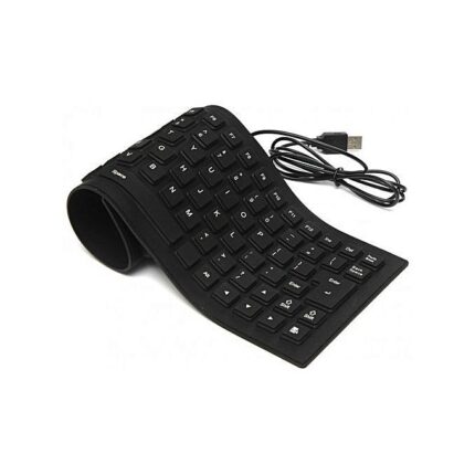Vente en Ligne smartphone Tunisie, PC portable, ordinateur de bureau - OmegaNet 46 Clavier flexible USB - Noir