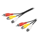 Câble audio/vidéo 3 RCA mâle/mâle 1.5M