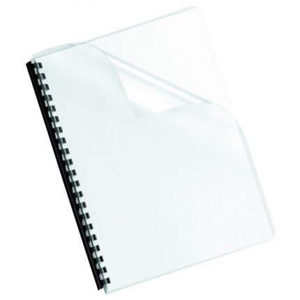 100 PAGE DE GARDE TRANSPARENTE POUR RELIURE A4 - 125 MICRONS
