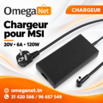 Chargeur pour MSI 20V 6A 120W 5.5x2.5mm 1 Chargeur pour MSI 20V 6A 120W 5.5x2.5mm
