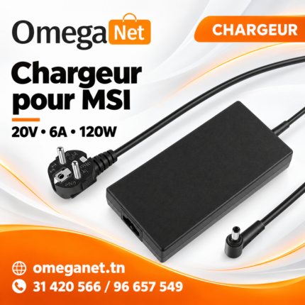 Chargeur pour MSI 20V 6A 120W 5.5x2.5mm
