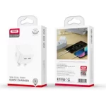 Chargeur mural XO-L102(EU) double port Type-C 35W blanc 2