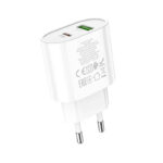 CHARGEUR HOCO C95A 2 PORTS TYPE-C VERS LIGHTNING - BLANC 4