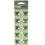 Pile alcaline T&E LR1130, 389, G10, 1.55 V