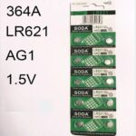 Pile AG1 / LR621 / 364A 1.5V Soda, Batterie LR621