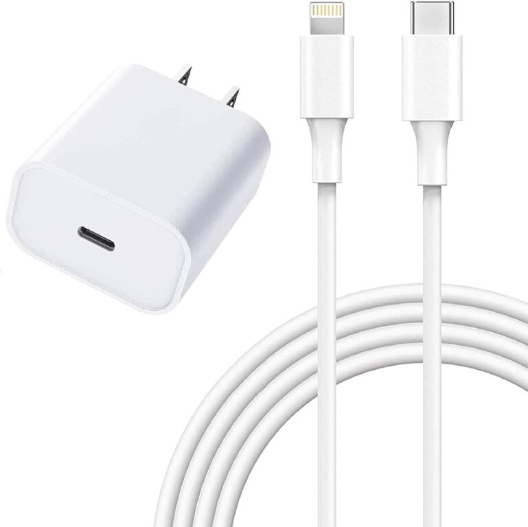 20W Chargeur Rapide Iphone Avec Cable Usb C Vers Lightning De 3M
