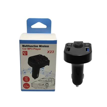 Vente en Ligne smartphone Tunisie, PC portable, ordinateur de bureau - OmegaNet 46 Transmetteur FM Chargeur De Voiture Bluetooth pour voiture – X23