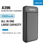 Power Bank ASPOR A396 / 20 000 mAh / 22.5W - Noir 2 Power Bank ASPOR A396