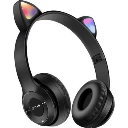 Casque Bluetooth Y47 Oreilles de Chat - Noir