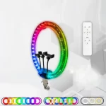 RING LIGHT LED RGB 3D-56 avec support