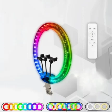 RING LIGHT LED RGB 3D-56 avec support