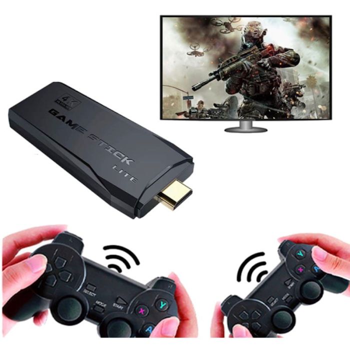 Console rétrogaming GENERIQUE 64g - Console de Jeu Vidéo Rétro HD 4K HDMI avec 20000 Classiques Jeux Intégrés 4 Contrôleur Sans Fil pour GBA-PS1