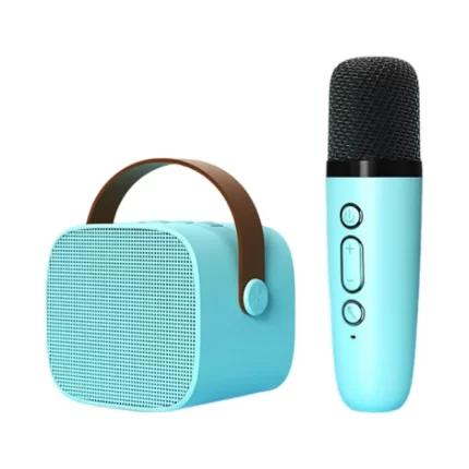 Haut Parleur Bluetooth Karaoke avec Microphone Sans Fil - CESAR K1 - Bleu