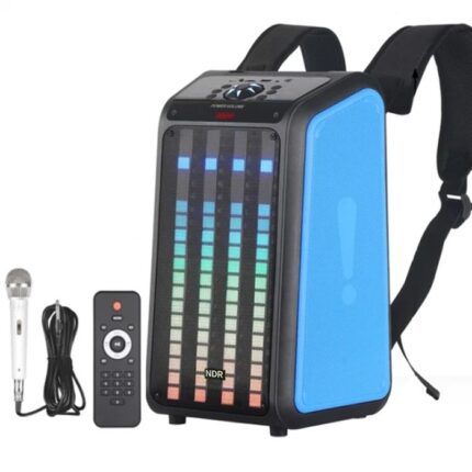 HAUT PARLEUR SAC À DOS SANS FIL NDR Q69 LED - BLEU