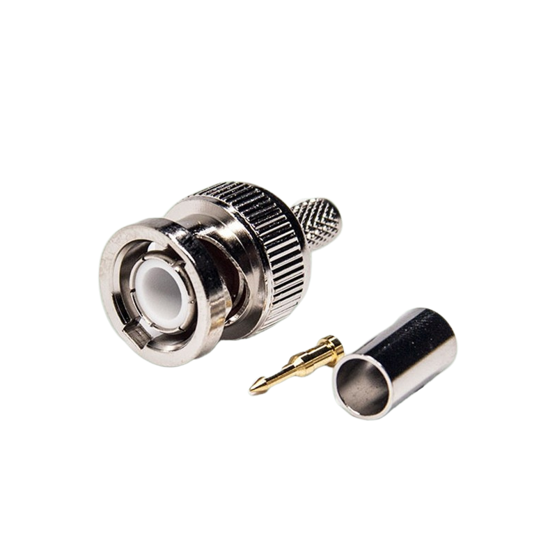 Connecteur BNC Femelle à Sertir Pour Câble Coaxial KX6/RG59 - Diamètre 6 Mm, Impédance 75 Ohms - Métal