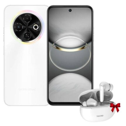 Smartphone TECNO Spark 30C 8Go 256Go Blanc + Earbuds TECNO Offert