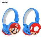Casque Bluetooth Cartoon 3D Super Mario AH-806Q - Bleu