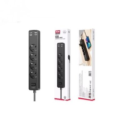 Multiprise XO WL10 4 USB + 4 Prises - Noir