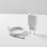 Chargeur INKAX HC10 IP 2.4 LIGHTNING Pour IPhone - Blanc