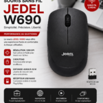 Souris Sans Fil JEDEL W690 - Noir
