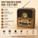 Haut Parleur & Radio NS-7211BT 5W Bois