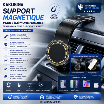 Support magnétique pour téléphone portable KAKUSIGA